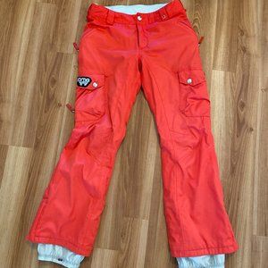 Burton Women's Orange Lucky Pant Snow Pants Sz Sm